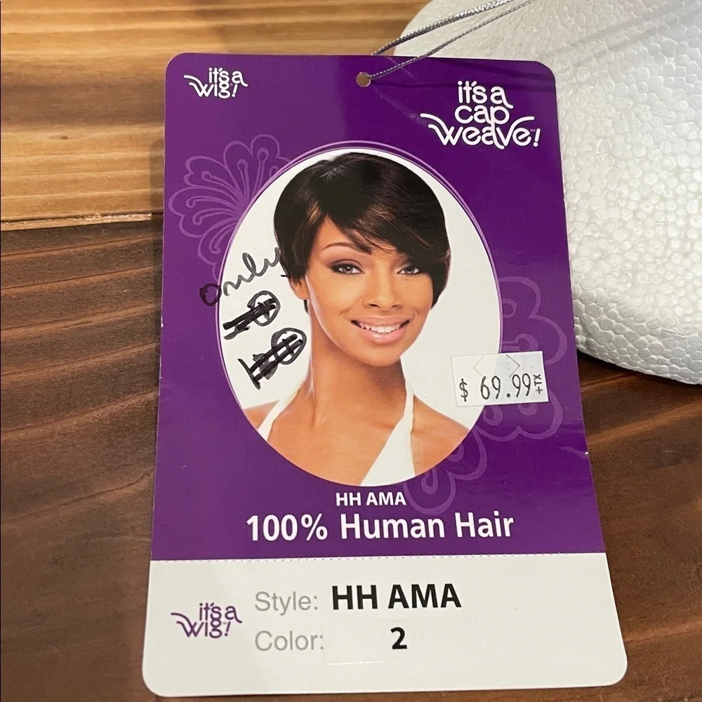 It’s A Cap Weave! Brand 100% Human Hair Short Wig NWT